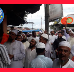 সোনারগাঁয়ের গঙ্গাপুরে হাতপাখার প্রচার-প্রচারণা ও লিফলেট বিতরণ